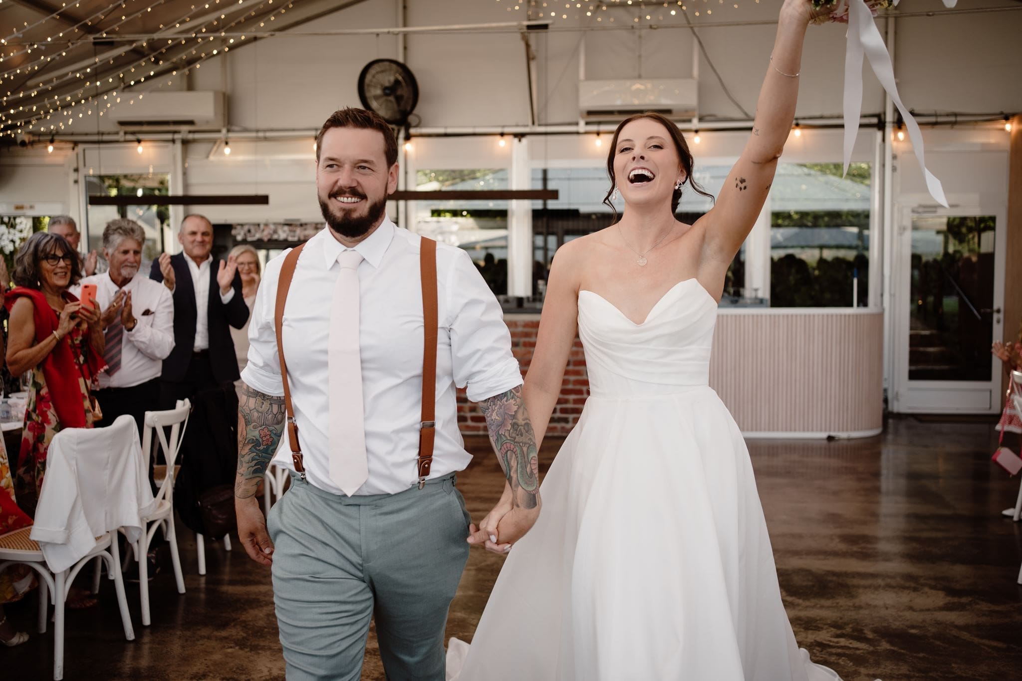 Bride-and-Groom-Enter-Wedding-Reception-at-Acacia-Ridge-One-More-Song-DJs