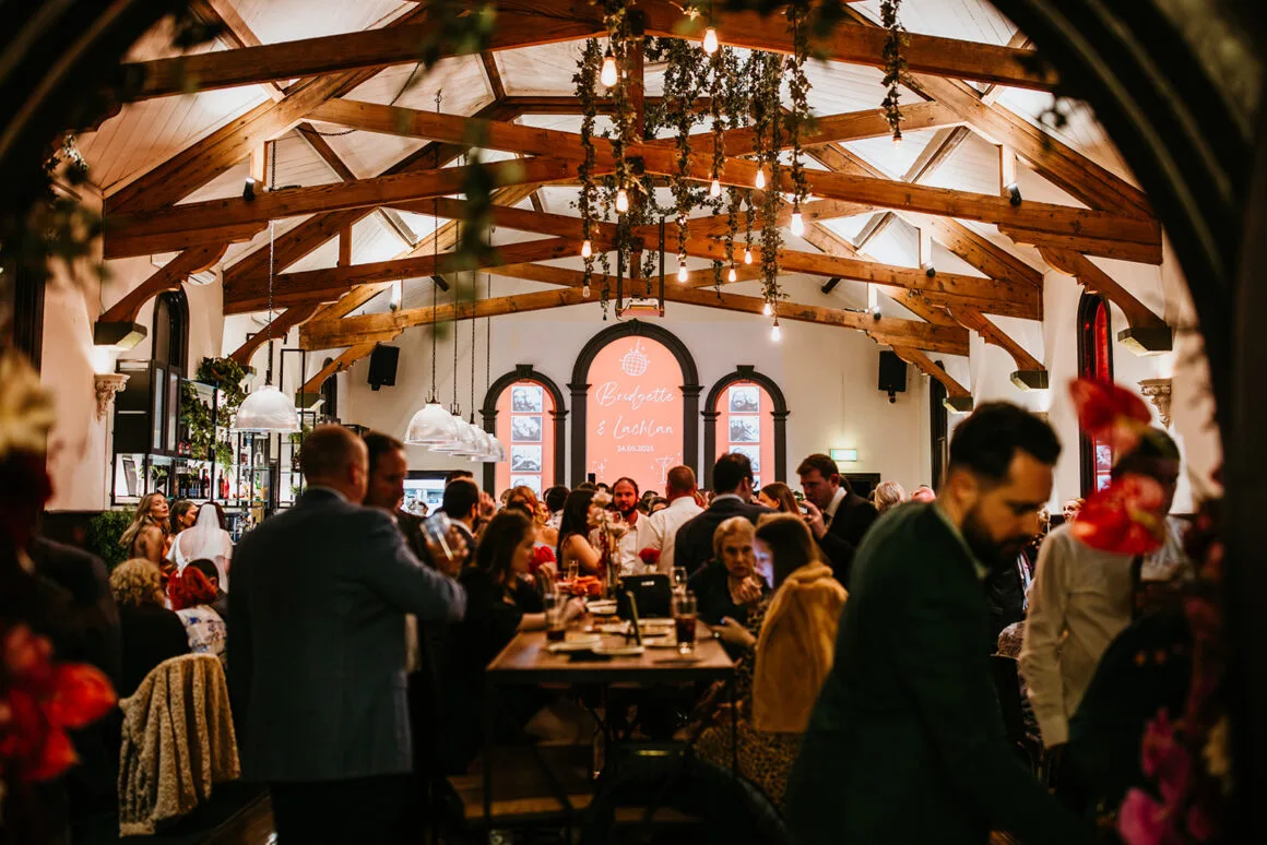 Welcome to Brunswick The Hall Wedding Reception Photographed by Love by Colour Captured